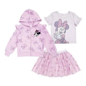 Minnie Mouse Disney Kids' Pink 3-piece Set with Tutu Size 7 New with Tags!